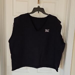 💪Authentic Vintage Everlast Black Sleeveless Sweatshirt Size XXL Y2K 💪